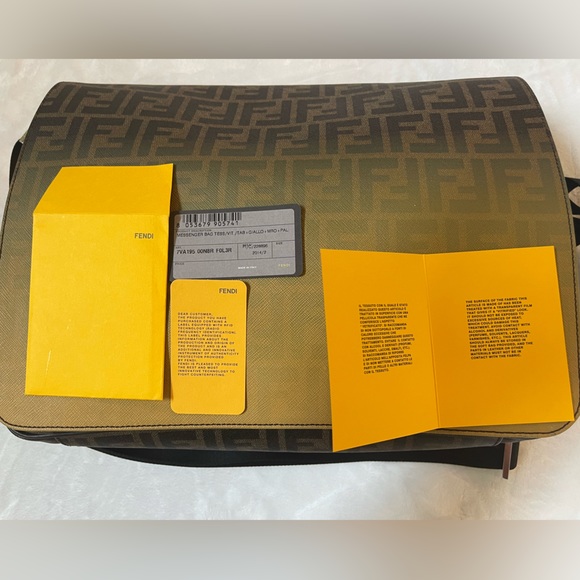 Fendi Ombré Effect Tobacco Zucca Canvas Messenger Bag - Picture 13 of 15